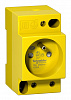 ЩИТ.РОЗ. PC DIN 2П+T 16A 250В КРАСН, 15324